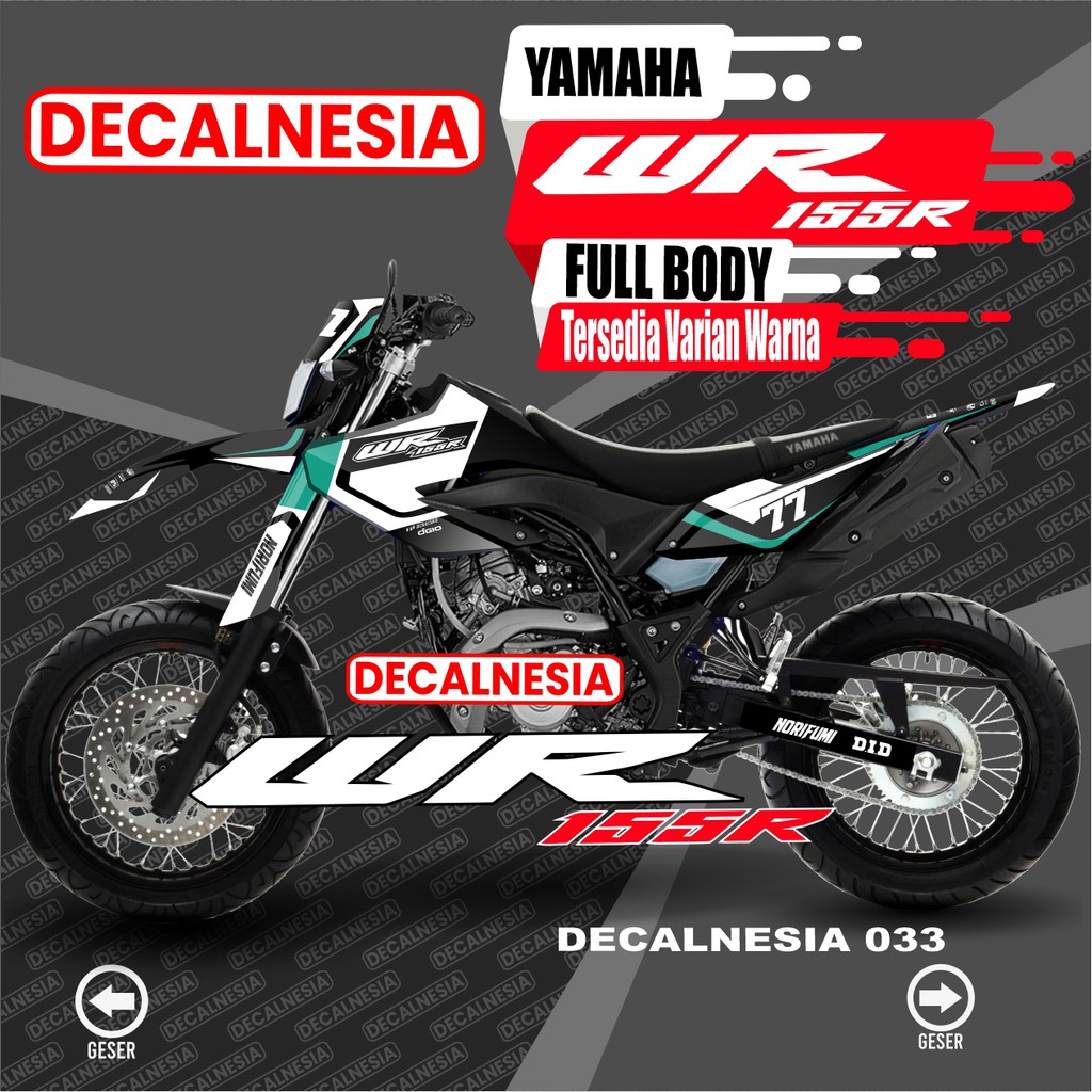 Decal WR155 Full Body Variasi Decal WR Supermoto Aksesoris Stiker Dekal Motor Yamaha WR 155 R