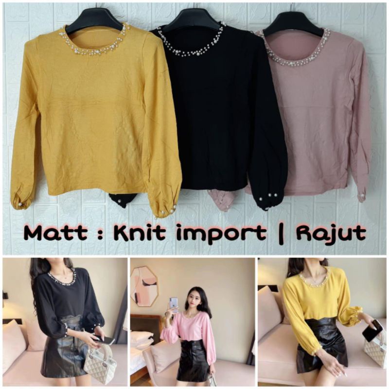 atasan rajut 3pc import