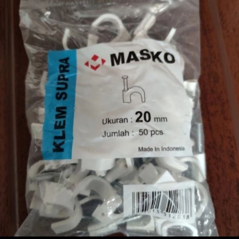 Klem Kabel 20mm + Paku Beton