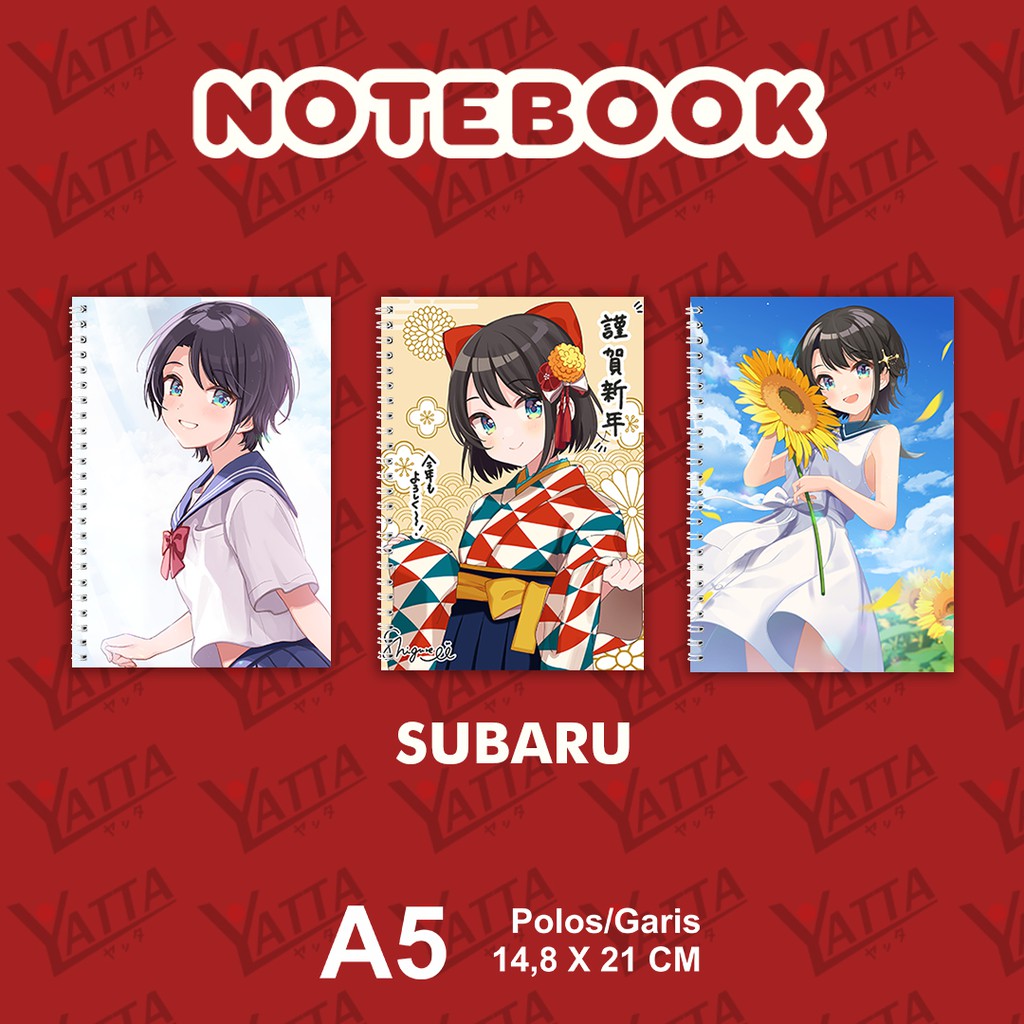 

Notebook Anime ukuran A5 14,6 cm x 21 cm Hololive JP - Subaru