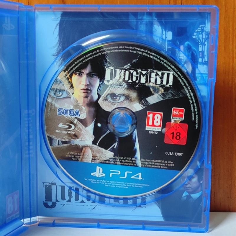 Judgment PS4 Kaset Judgement Playstation PS 4 5 Judgemen Judgmen CD BD Game Games Judge Ment Original Asli PS4 PS5 Yakuza Gangster Gang kiwami 1 2 3 4 fighter agent detective detektif reg 3 region asia judge eyes judgeeyes eye 0 6