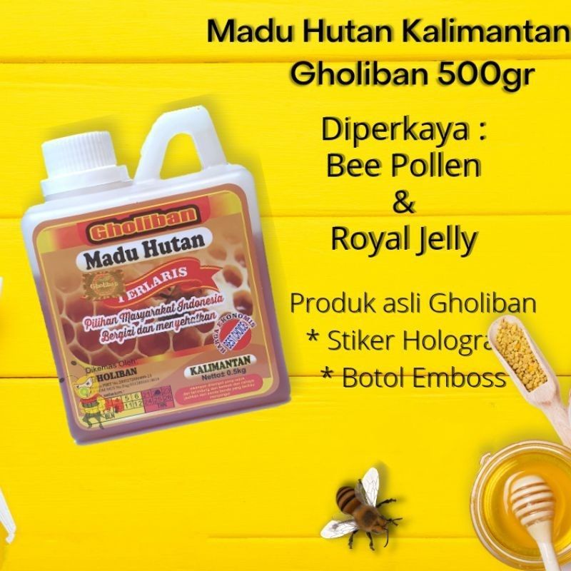 Madu Hutan Kalimantan Gholiban 500gram - Madu Hutan Goliban