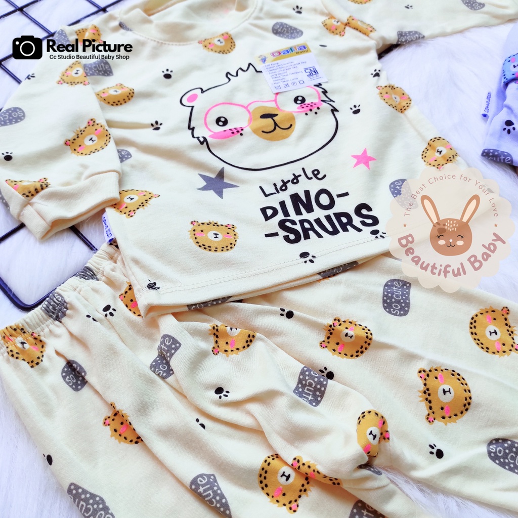 PREMIUM Setelan Piyama Baju Bayi Usia 3-18 Bulan Celana Panjang Lengan Panjang Motif Printing Bear / Baju Tidk ur Bayi Laki-laki / Piyama Bayi Perempuan / Baby.ou