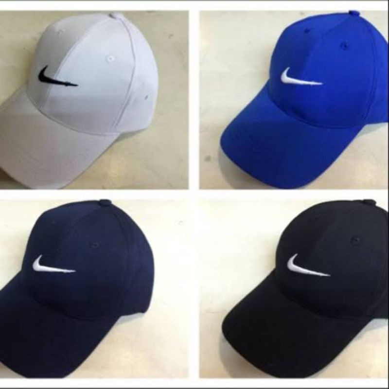 SM - Topi Baseball Nike Pria Polos Sport Hitam Premium Lokal Bandung Vintage