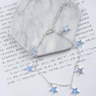 L269 S925 sterling silver bintang bulan kalung rantai 