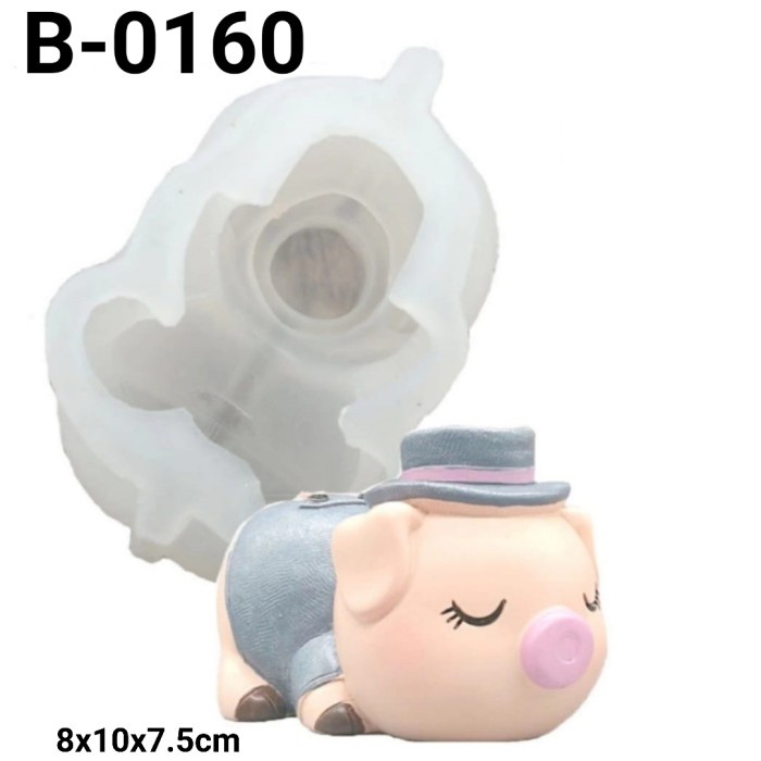 

B-0160 CETAKAN SILIKON COKLAT CREAM FONDANT PUDING CAKE MOLD BABI PIG HEMAT
