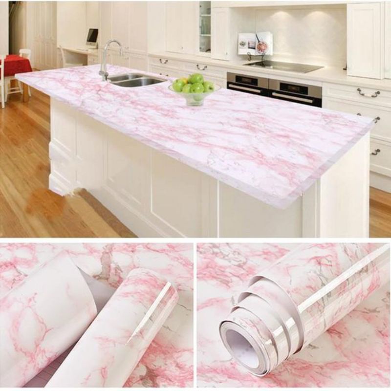 wallstiker motif marmer hitam marmer putih marble  sticker dekorasi variasi dinding dapur kitcenset 