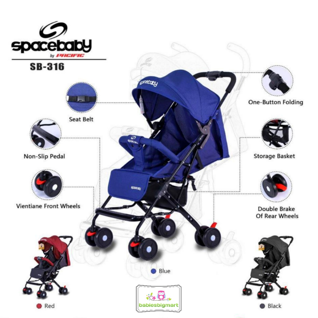 STROLLER SPACEBABY SB 315 316 204 203 207 208 103S STROLER KERETA DORONG SPACE BABY