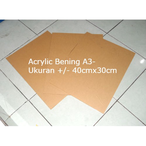 

Acrylic Transparan 2mm A3 - Akrilik Bening Transparant