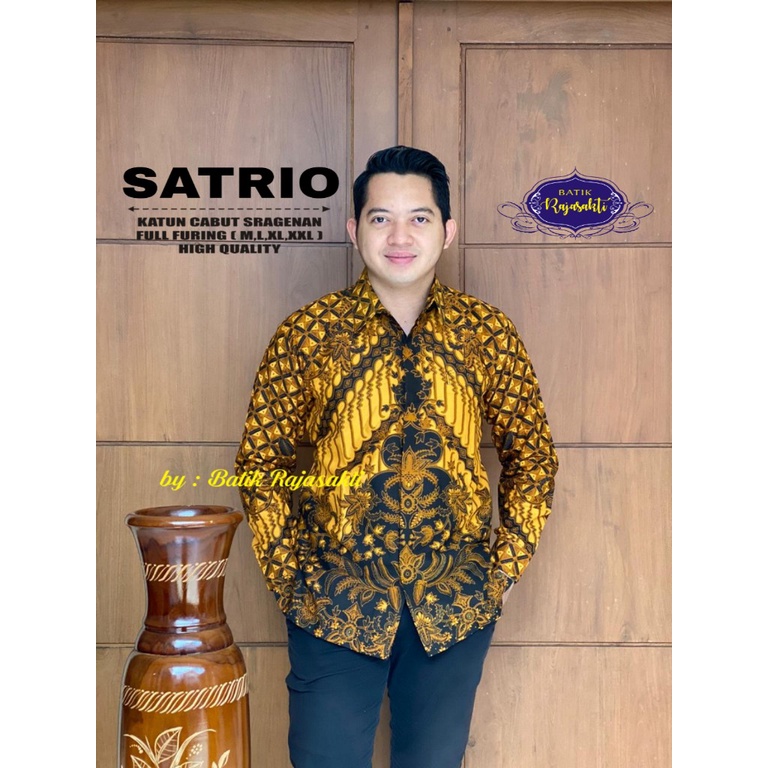 SATRIO BAJU kemeja batik pria lengan panjang terbaru ORIGINAL  PENDEK modern PREMIUM