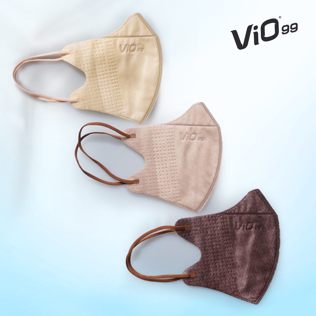 Vio Duckbill 30’S Mask 4Ply Earloop Nude Series Masker medis dengan filtrasi 99% breathable