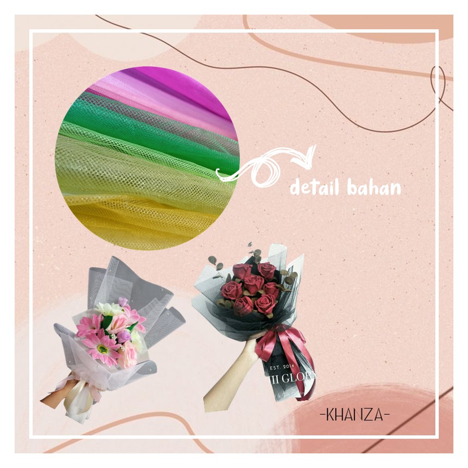 KAIN HARD TULLE / TILE POLOS KAKU ECERAN UNTUK BAHAN ALAS HAND BOUQUET HAMPERS HIASAN DEKOR DLL