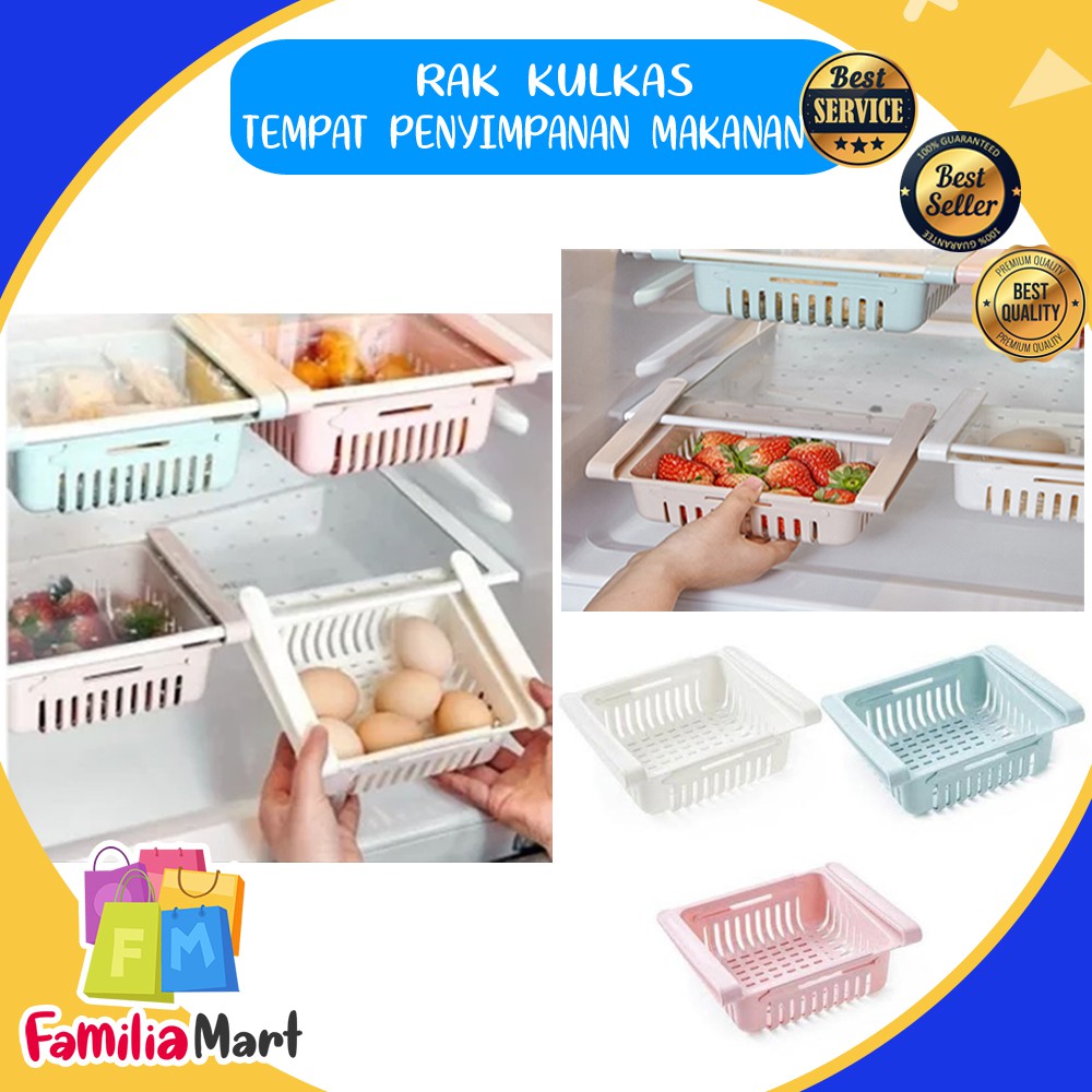 RAK KULKAS / TAMBAHAN LACI KULKAS MULTIFUNGSI STORAGE BOX ORGANIZER