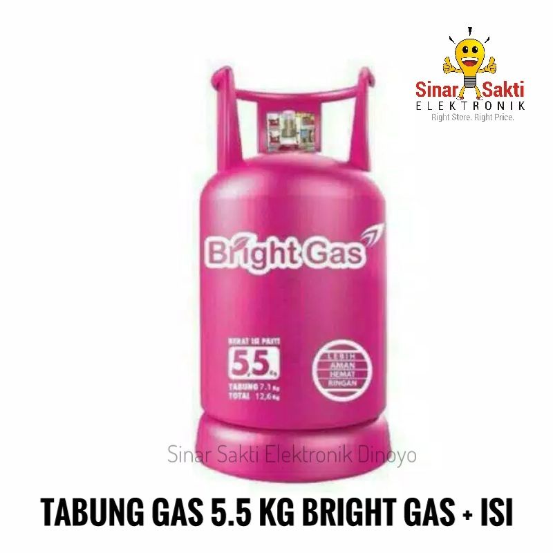 Tabung Gas LPG Elpiji Bright Gas 5.5 KG 5,5 KG 5.5kg + Isi