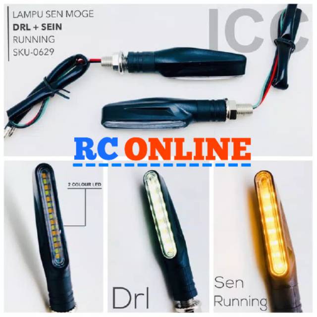 Lampu led sein motor universal drl dan sein running lampu sein samping motor laki vixion cbr dll