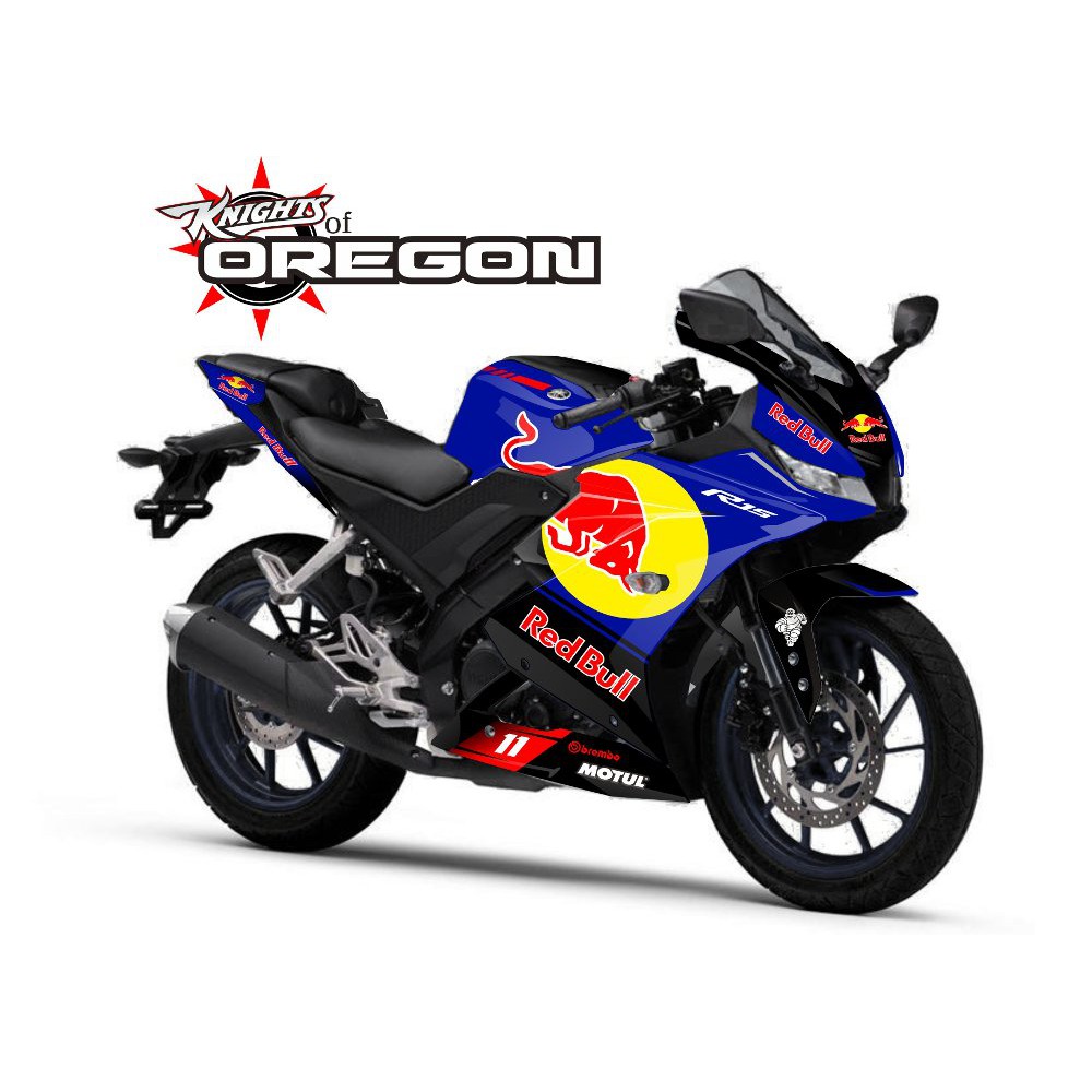 Decal striping R15 V3 RED BULL BLUEB Termurah