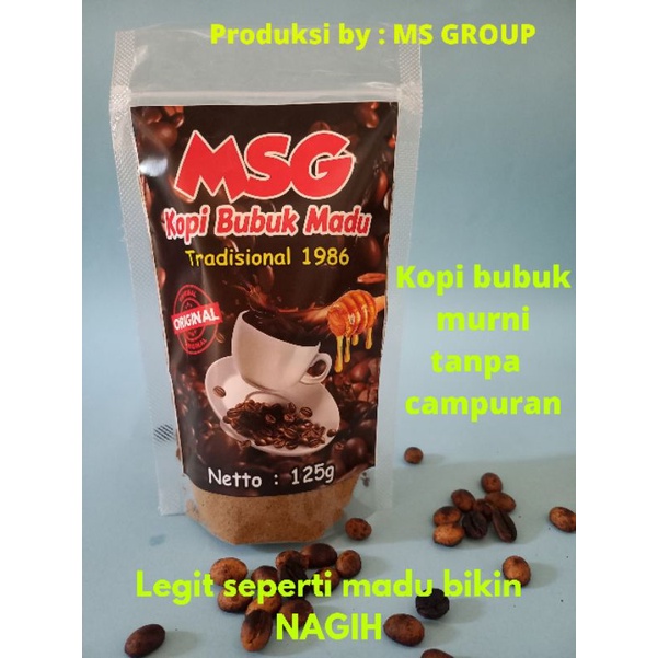 

kopi bubuk madu murni/bikin nagih/legit manis seperti madu 125gr