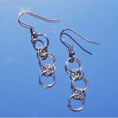 Anting Rantai Ring Hooks Wanita Model Retro Murah / Ring Chain Earrings