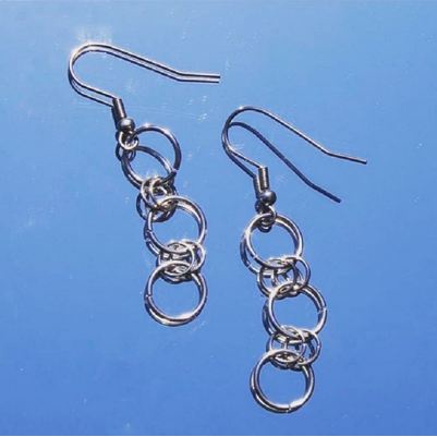 Anting Rantai Ring Hooks Wanita Model Retro Murah / Ring Chain Earrings