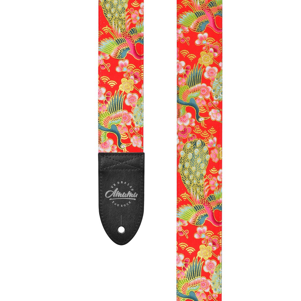 Amumu CV04P Strap Gitar motif Red Peacock