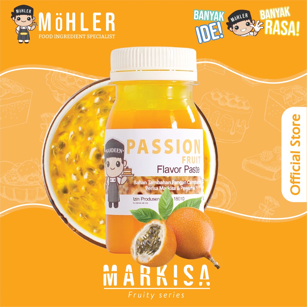 MOHLER Pasta perisa pewarna MARKISA / PASSION FRUIT (KLIK KOMBO HEMAT UNTUK BELI 1 GRATIS 1)