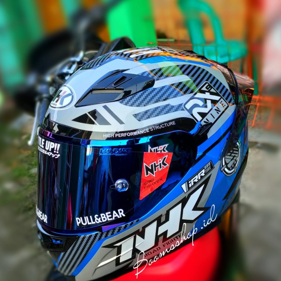 HELM NHK RX9 RACER BLUE SILVER
