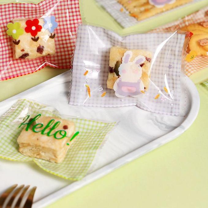 

TERBARU Plastik kue nastar permen lucu cookies packaging bag hello PS7-24``