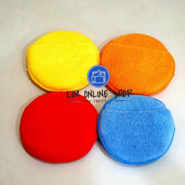 Applicator Pad Microfiber POCKET Wax Poles Mobil Motor Waxing Polishing MURAH BAGUS KINCLONG