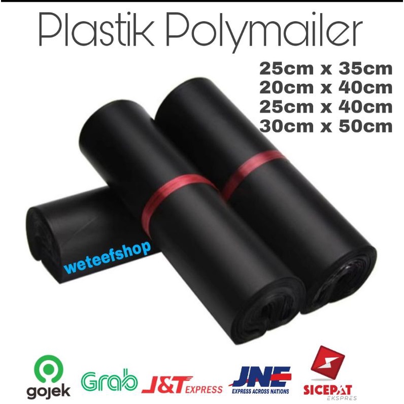

Plastik Polymailer Plastik Packing Warna Hitam isi 100 lembar