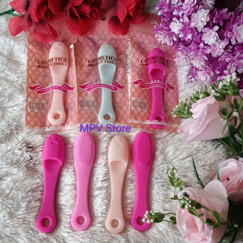 Silikon Jari Pembersih Sikat Komedo Wajah Hidung l Sikat Komedo l Blackhead Finger Brush