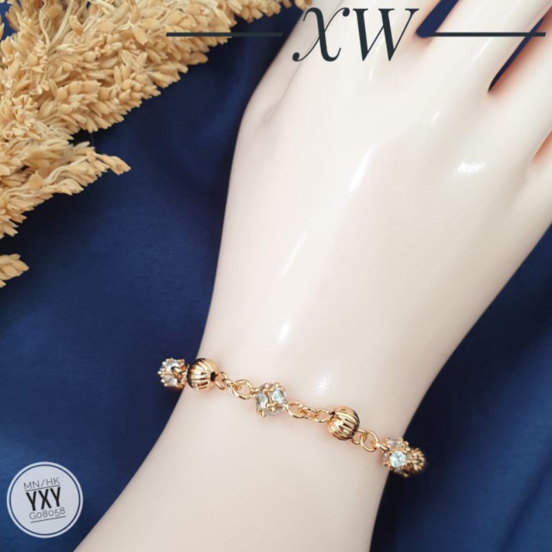 Gelang Yaxiya Jurai Bola Gold G08058