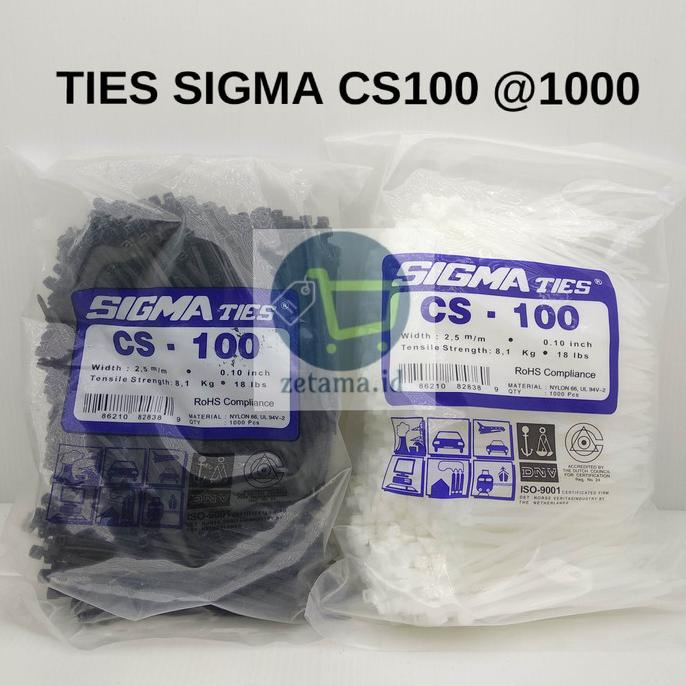 

HOT PROMO KABEL TIES 10CM SIGMA CS-100 / CS100 ISI 1000 SERIBU