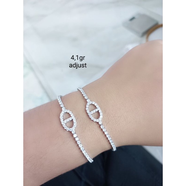 GELANG SERUT LISTRING + CART*R MP FULL/ GELANG PERAK SILVER 925 LAPIS EMAS/ GELANG FASHION WANITA TERBARU