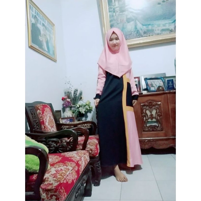 gamis Abstrak set jilbab