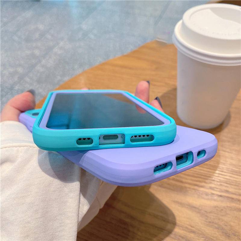 3 In 1 Soft Case Silikon Bumper Shockproof Warna Permen Cover Iphone 13 12 11 Pro Max X Xs Max