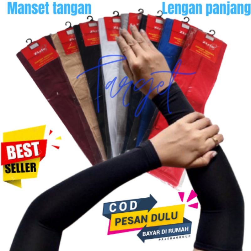 manset tangan lengan panjang sarung lengan polos  manset ziezie