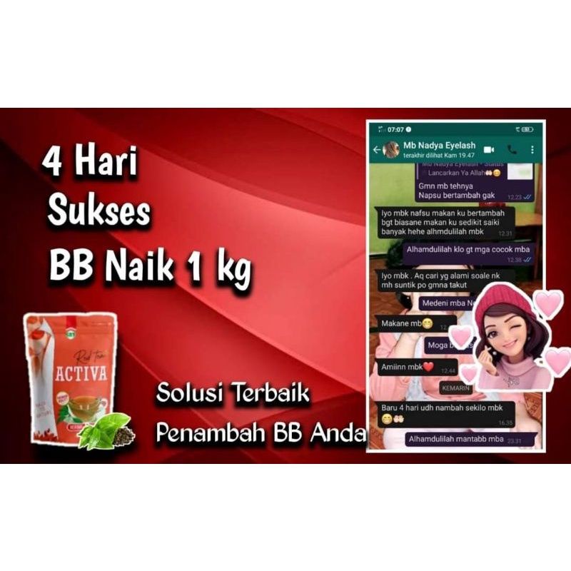 

PENGGEMUK BERAT BADAN RED TEA ACTIVA