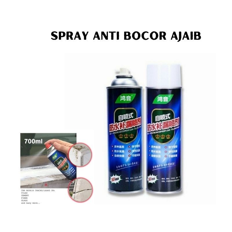 SA45- Spray Anti Bocor Atap- Tahan Air Waterproof Leak 700 ML