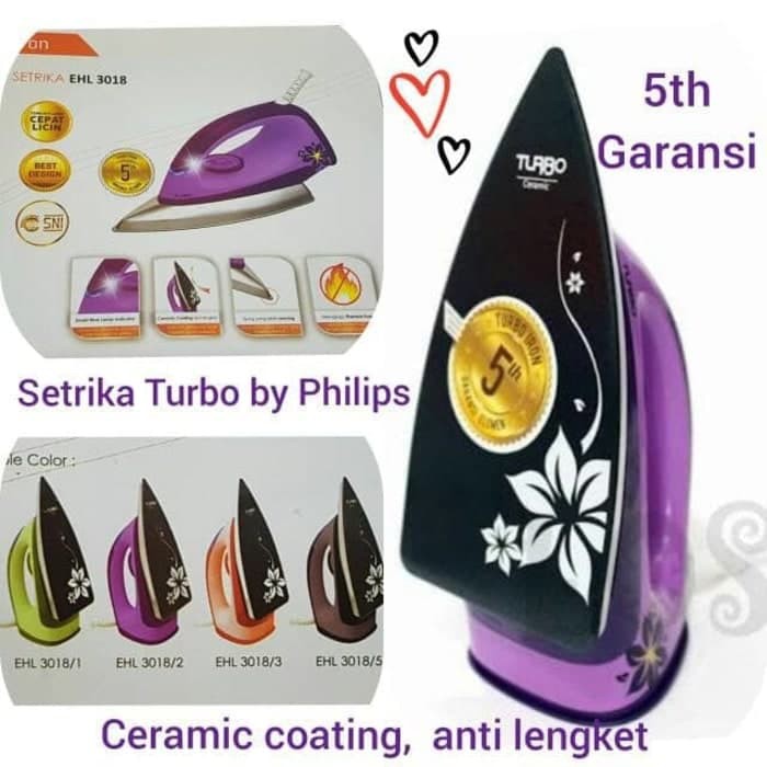 Setrika Turbo Dry Iron EHL 3018