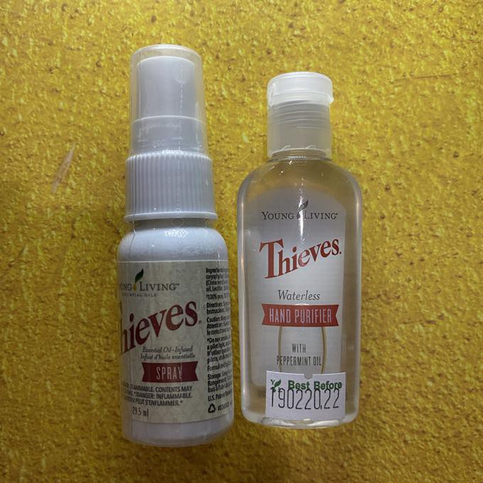 Paket Hemat Anti Virus Thieves Spray +Hand Sanitizer Yl Essential Oil 