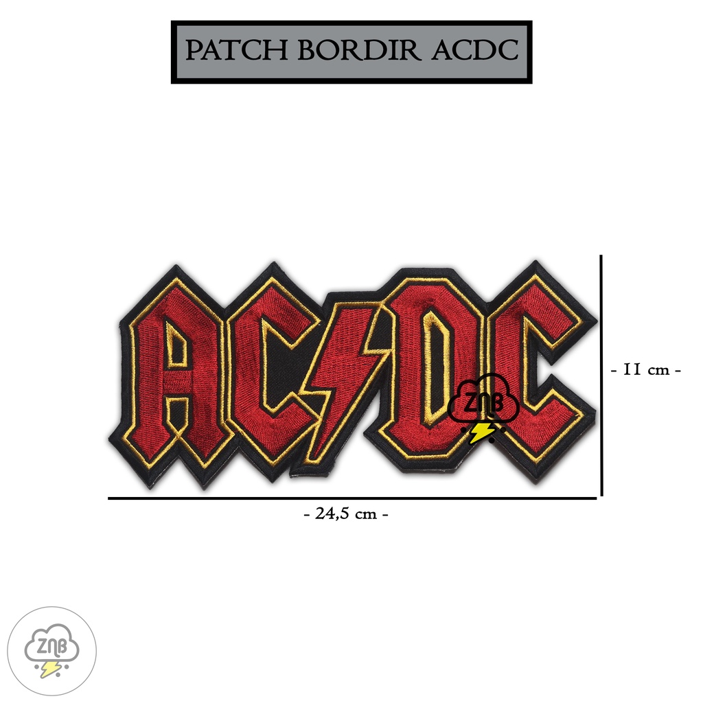 Patch bordir acdc backpatch cocok di aplikasikan di outfit best quality