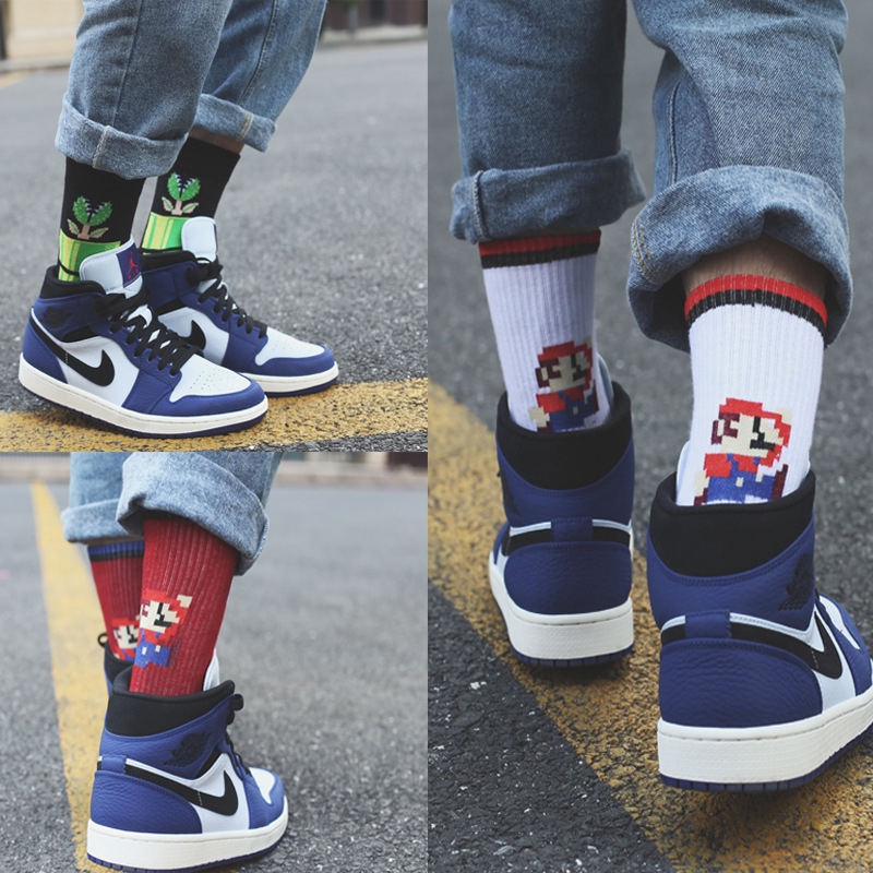  Kaos  Kaki  Motif Super Mario Bahan  Katun Untuk Anak Laki 