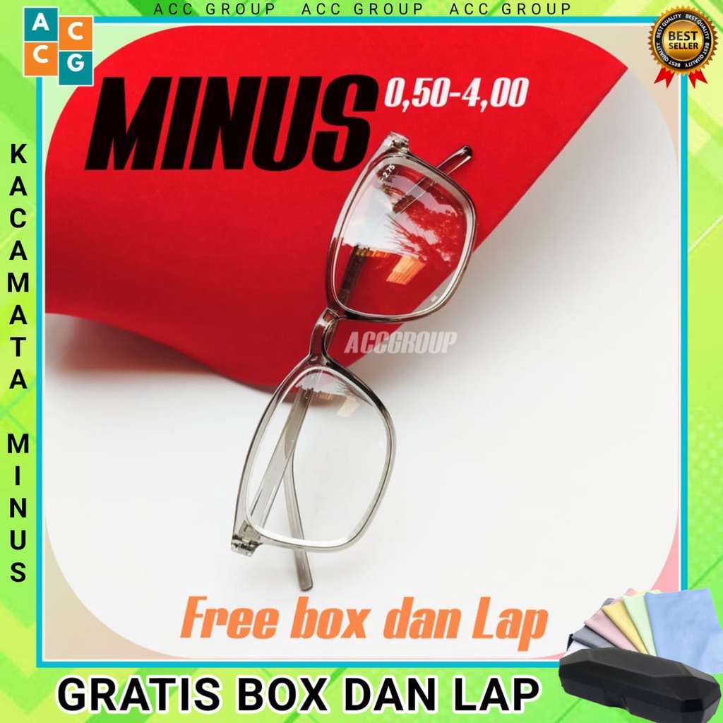 TERBARU KACAMATA MINUS -0.50/-4.00 FASHION WANITA FREE BOX DAN LAP