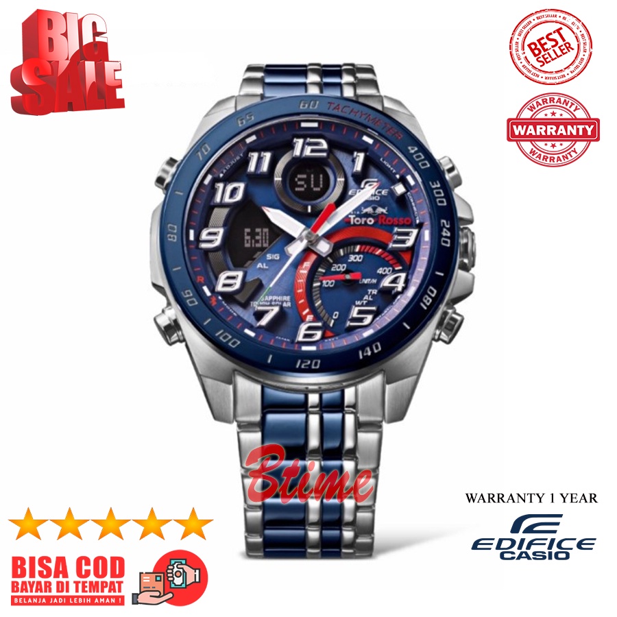 Diskon Casio Edifice ECB 900TR-2AER Quartz Strap Stainless Jam Tangan Pria Fashionable Best Edition 
