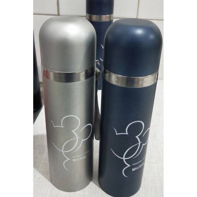 Termos karakter mickey stainless steel 500 ml anti panas botol sekolah