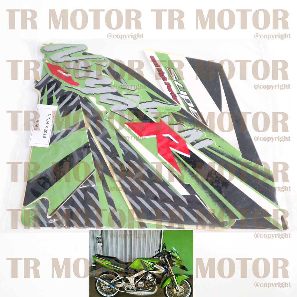 Stiker Motor Ninja R 2013 Sticker Striping Lis Full Set Motor