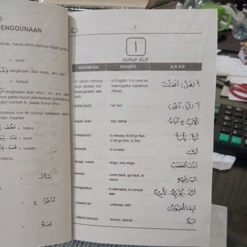 Buku Kamus Lengkap 3 Bahasa Arab, Inggris &amp; Indonesia (18×12cm)