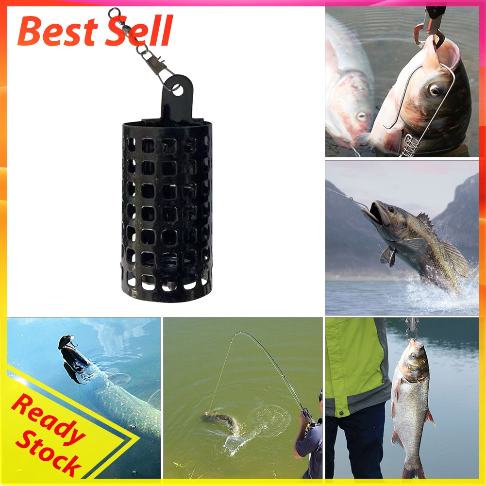 10pcs Square Fishing Bait Feeder Cages Holder Metal Lure Container Basket