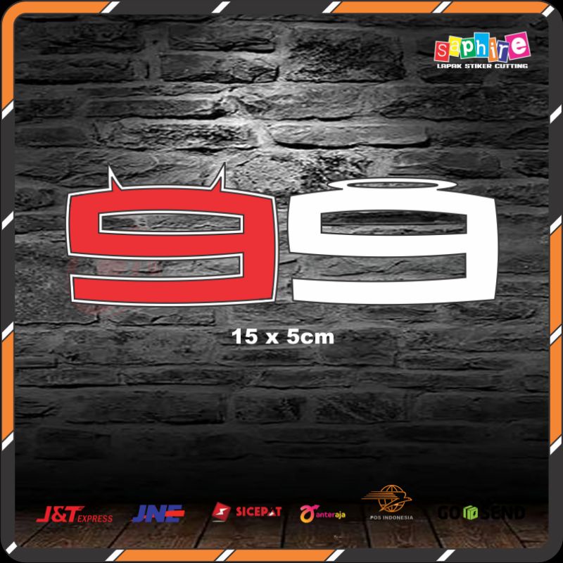 Sticker stiker nomor balap lorenzo 99