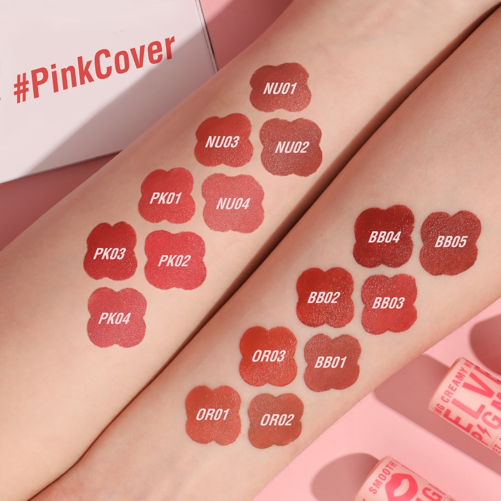PINKFLASH  Lipstik Cream Cover Girl Velvet Matte Pigmen Tinggi Tahan Lama Silky Lembut Halus Creamy Tidak Kering #PinkCover